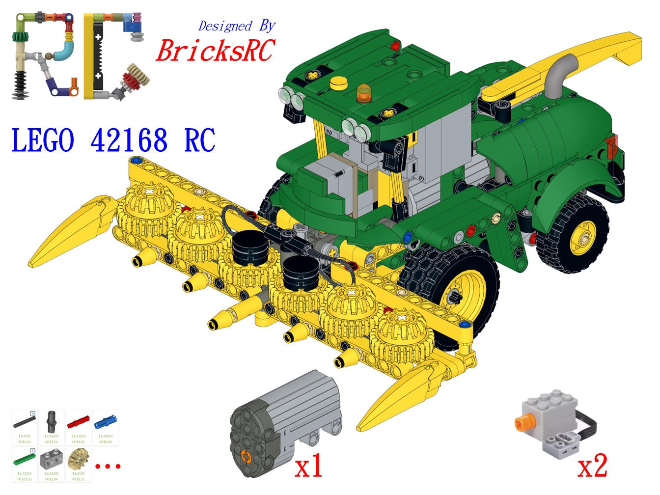 [Instructions] Motorize LEGO 42168 John Deere 9700 Forage Harvester ...