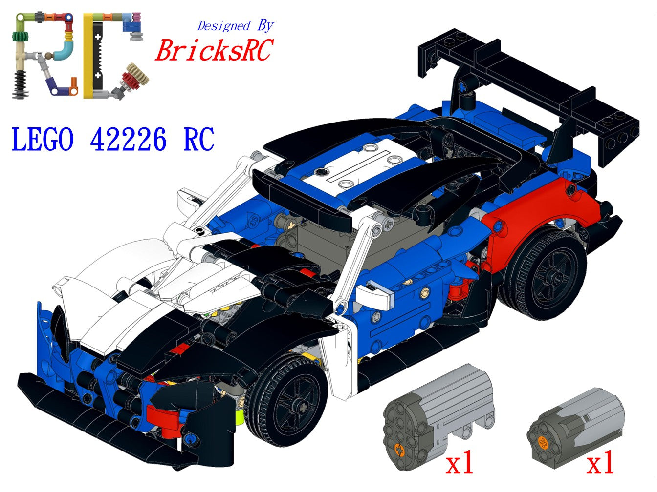 Instructions] Motorize LEGO 42226 BMW M4 GT3 EVO Race Car (M Motor