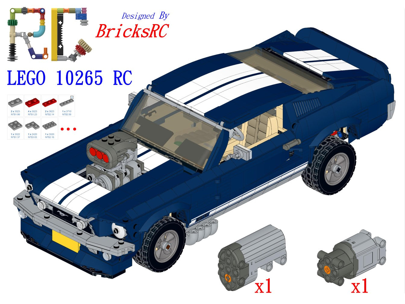 [Instructions] Motorize LEGO 10265 Ford Mustang