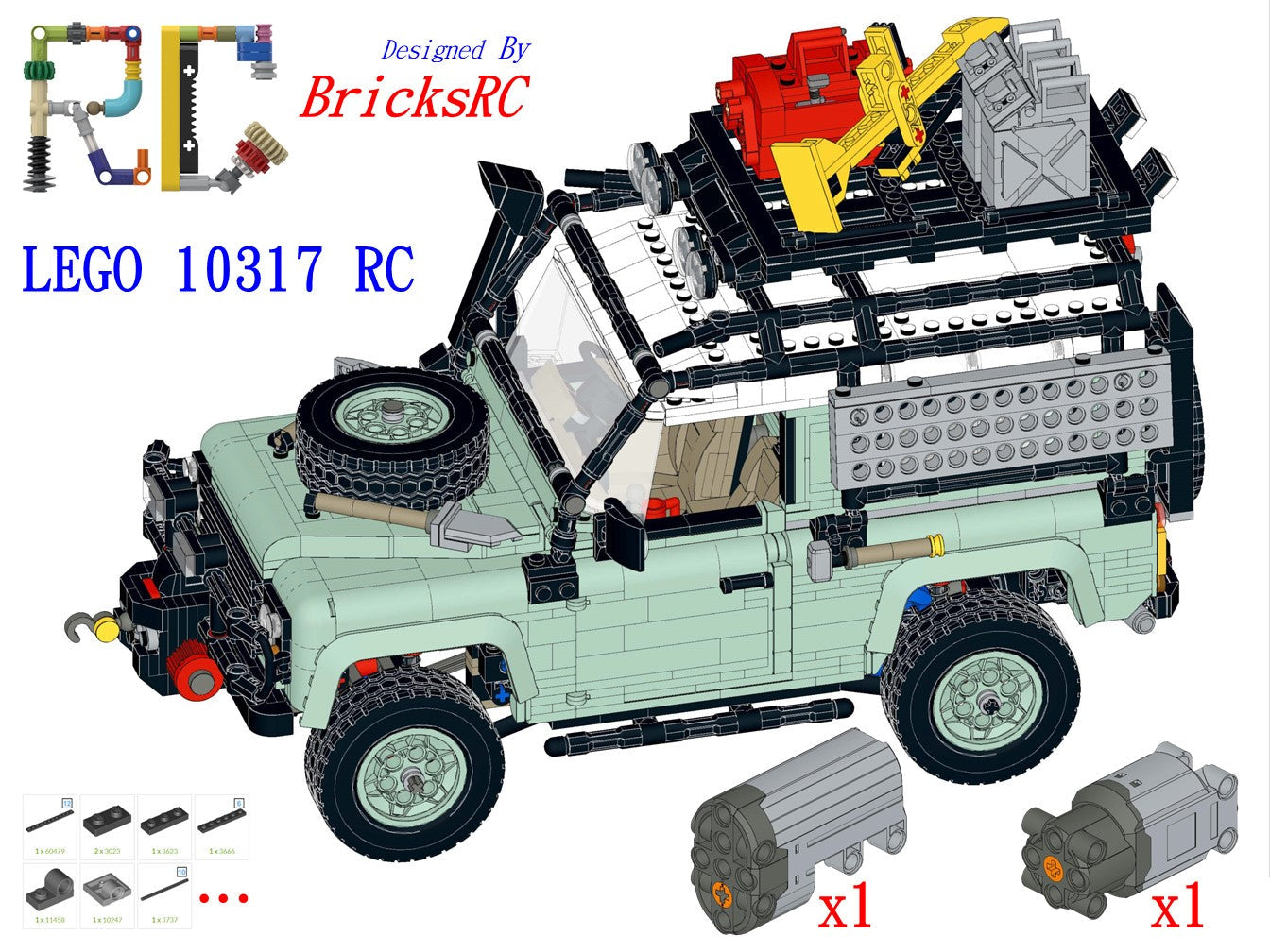 [Instrucciones] Motorizar LEGO 10317 Land Rover Classic Defender 90