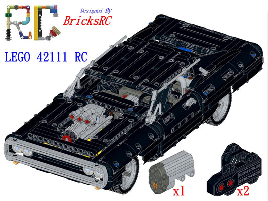 [Instructions] Motorize LEGO 42111 Dom's Dodge Charger(Buggy[BuWizz] Motor*2 Driving)