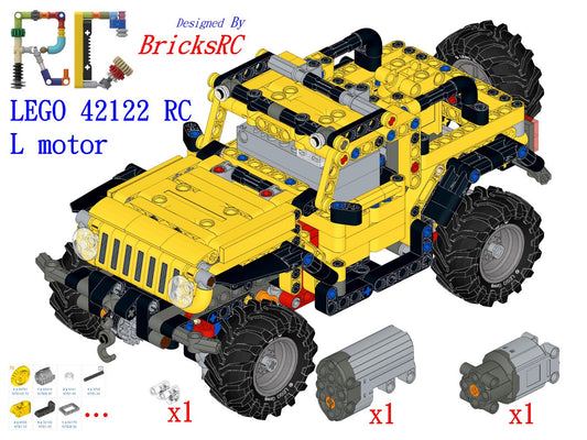 [Instrucciones] Motorizar LEGO 42122 Jeep Wrangler (L Motor Driving)