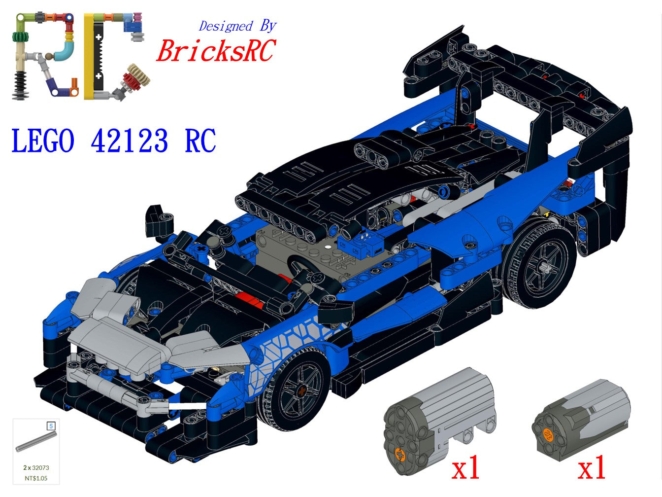 [Instructions] Motorize LEGO 42123 McLaren Senna GTR