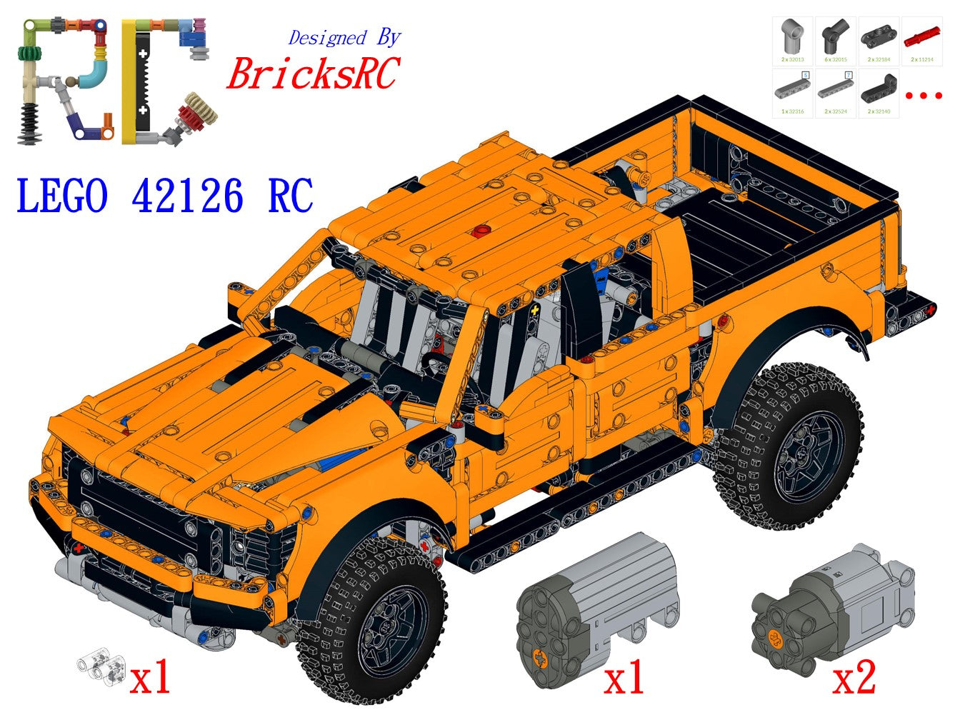 [Instrucciones] Motorizar LEGO 42126 Ford F-150 Raptor