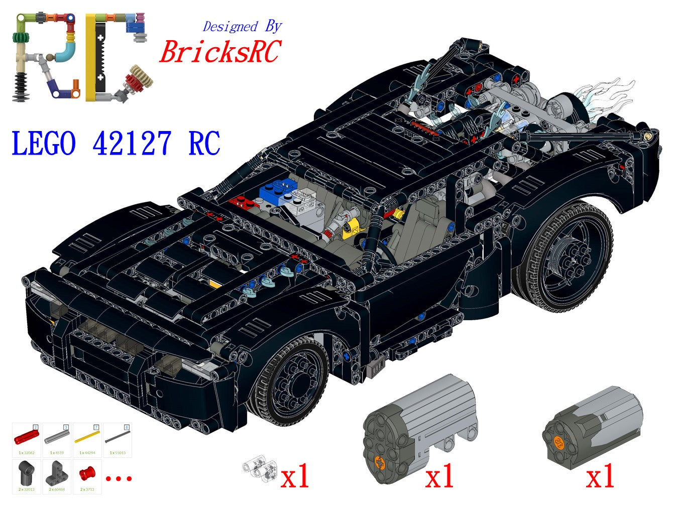 [Instrucciones] Motorizar LEGO 42127 The Batman - Batimóvil