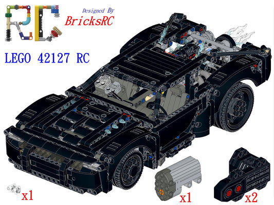 [Instructions] Motorize LEGO 42127 The Batman - Batmobile(Buggy Motor*2 Driving)