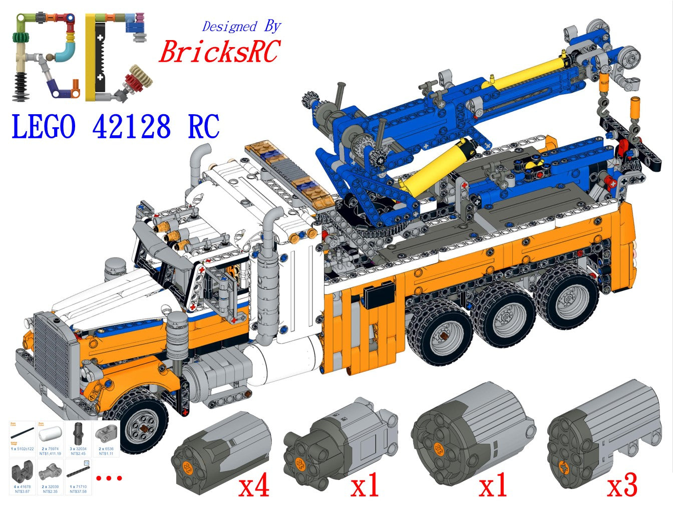 [Anleitung] Motorisieren Sie LEGO 42128 Heavy Duty Abschleppwagen