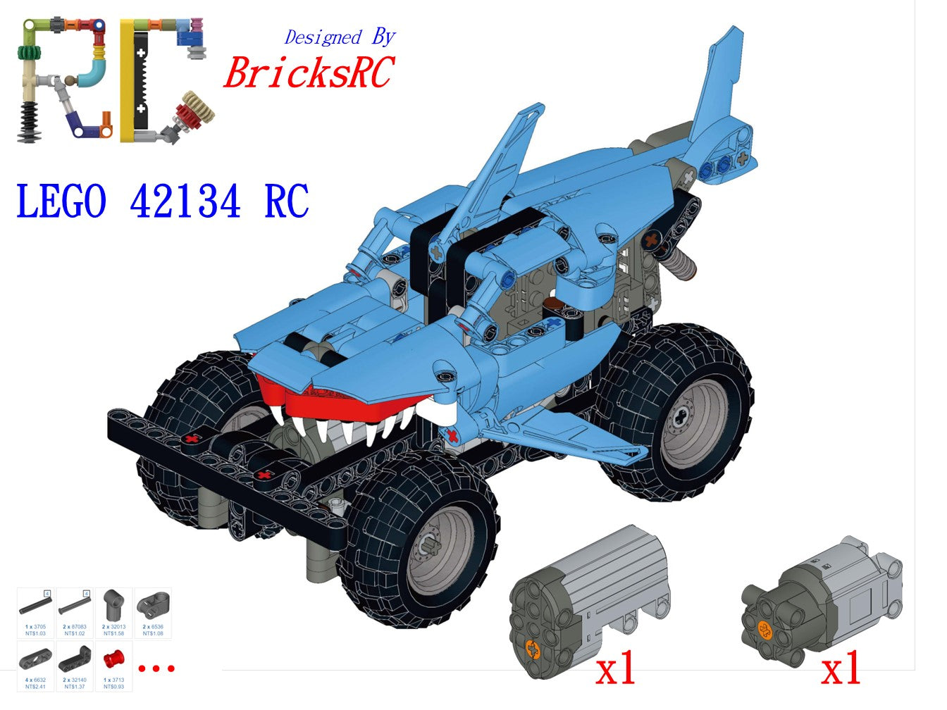 [Instrucciones] Motorizar LEGO 42134 Monster Jam Megalodon