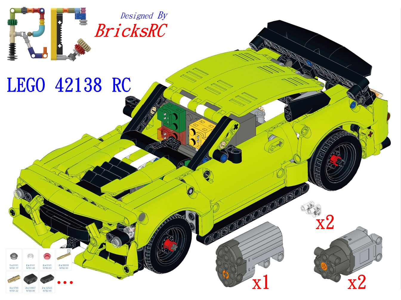 [Instrucciones] Motorizar LEGO 42138 Ford Mustang Shelby GT500