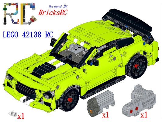 [Instructions] Motorize LEGO 42138 Ford Mustang Shelby GT500(BuWizz[CaDA Buggy] Motor Driving)