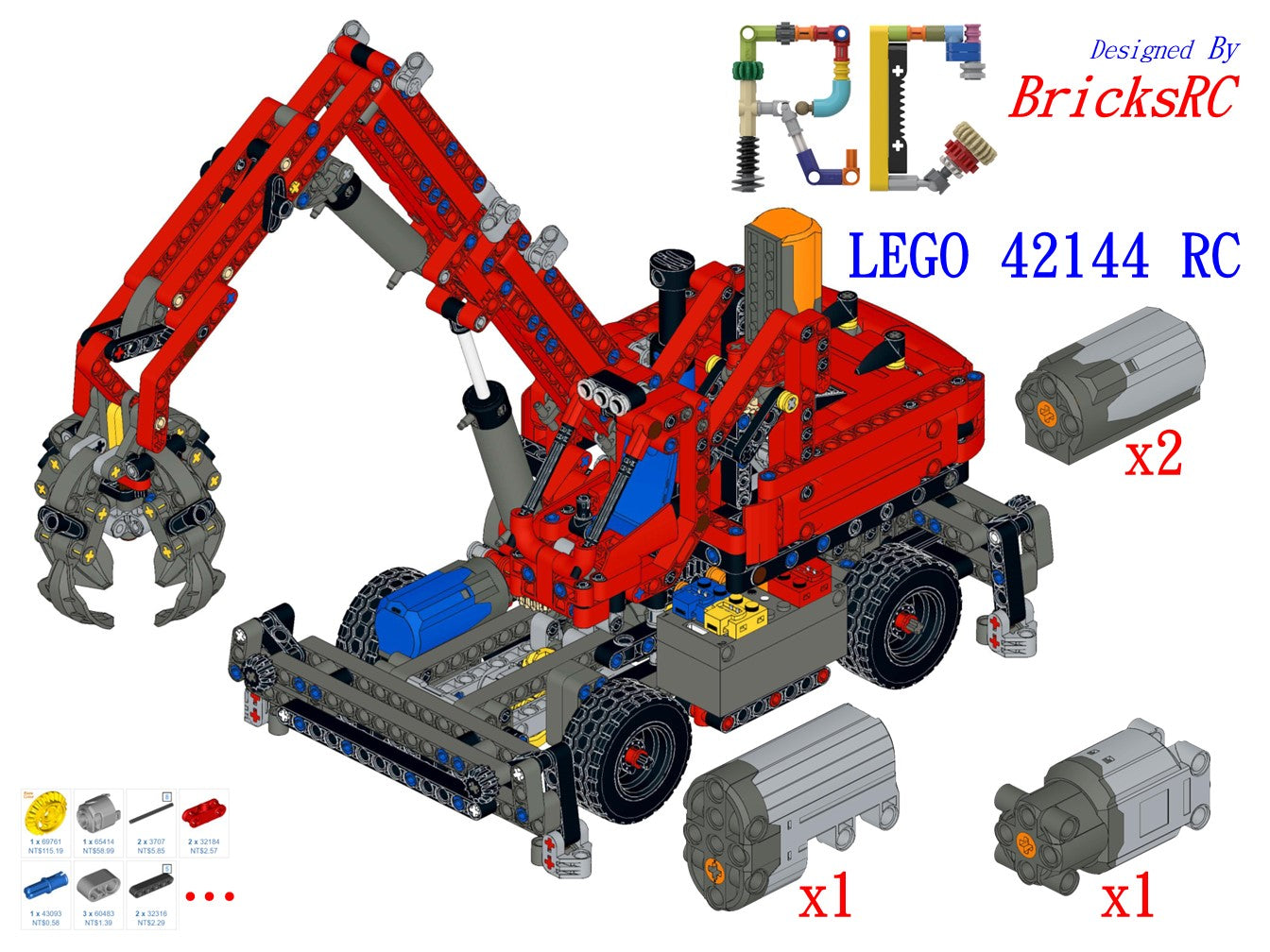 [Instrucciones] Manipulador de materiales motorizado LEGO 42144