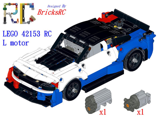 [Instructions] Motorize LEGO 42153 NASCAR Next Gen Chevrolet Camaro ZL1 (L Motor Driving)(No parts required)