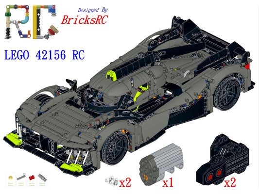 [Instructions] Motorize LEGO 42156 Peugeot 9X8 Le Mans Hybrid Hypercar(Buggy Motor*2 Driving)