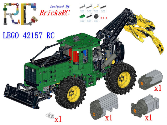 [Instrucciones] Motorizar LEGO 42157 John Deere 948L-II Skidder