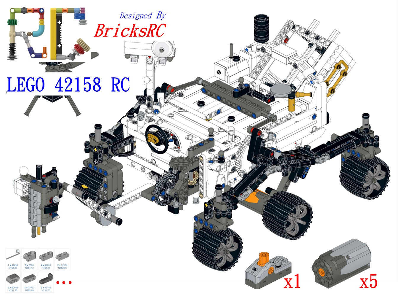 [Anleitung] Motorisieren Sie LEGO 42158 NASA Mars Rover Perseverance