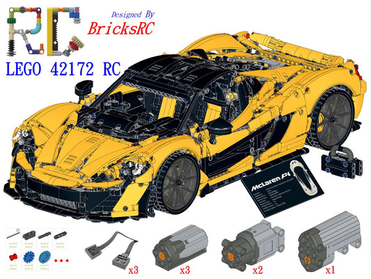 [Instructions] Motorize LEGO 42172 McLaren P1(gearbox and engine retained)