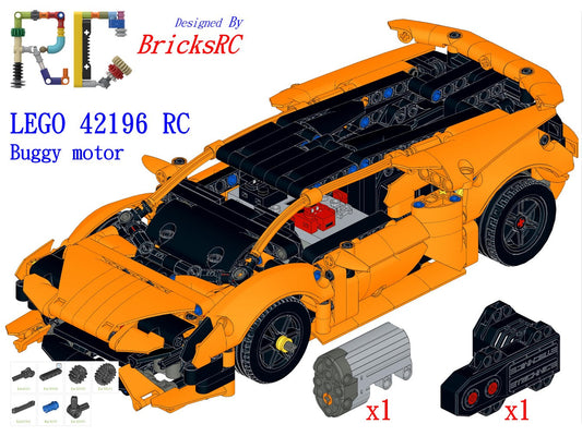 [Instructions] Motorize LEGO 42196/42161 Lamborghini Huracán Tecnica Orange (Buggy Motor Driving)