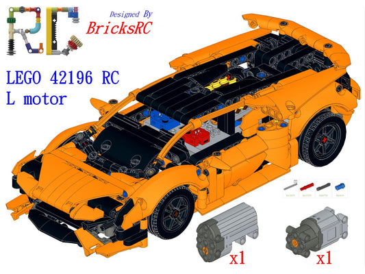 [Instructions] Motorize LEGO 42196/42161 Lamborghini Huracán Tecnica Orange (L Motor Driving)