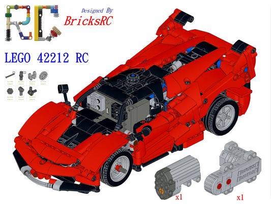 [Instructions] Motorize LEGO 42212 Ferrari FXX K(BuWizz[CaDA Buggy] Motor Driving)