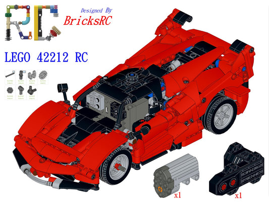 [Instructions] Motorize LEGO 42212 Ferrari FXX K(Buggy Motor Driving)
