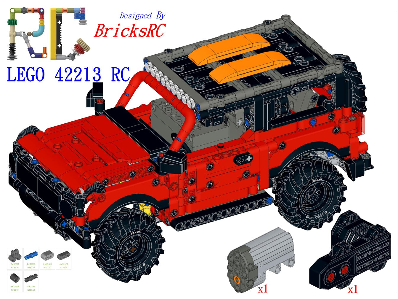 [Instructions] Motorize LEGO 42213 Ford Bronco SUV(BuWizz[CaDA] Motor ...