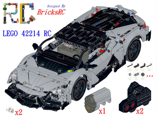 [Instructions] Motorize LEGO 42214 Lamborghini Revuelto Super Sports Car(BuWizz[CaDA] Motor*2 Driving)