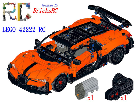 [Instructions] Motorize LEGO 42222 Bugatti Chiron Pur Sport Hypercar (Buggy[BuWizz] Motor Driving)
