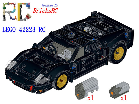 [Instructions] Motorize LEGO 42223 1966 Ford GT40 MKII Race Car (M Motor Driving)
