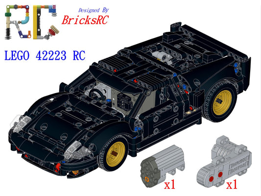 [Instructions] Motorize LEGO 42223 1966 Ford GT40 MKII Race Car (BuWizz[CaDA Buggy] Motor Driving)