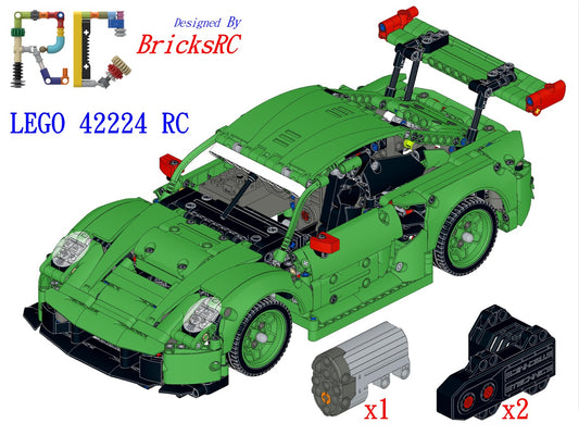 [Instructions] Motorize LEGO 42224 Porsche 911 GT3 R REXY AO Racing Car (Buggy[BuWizz] Motor*2 Driving)(No parts required)