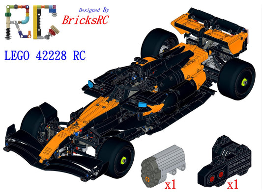 [Instructions] Motorize LEGO 42228 McLaren MCL39 F1 Car(Buggy[BuWizz] Motor Driving, gearbox and engine retained)