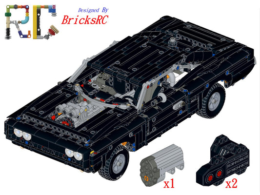 [Instructions] Motorize LEGO 42231 Fast and Furious Dodge Charger R/T Car(Buggy[BuWizz] Motor*2 Driving)