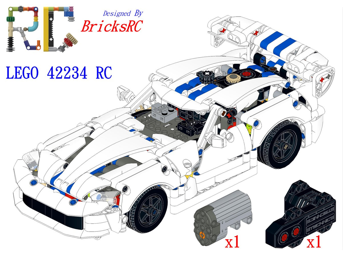 [Instructions] Motorize LEGO 42234 Dodge Viper GTS-R Sports Car(Buggy[BuWizz] Motor*1 Driving)