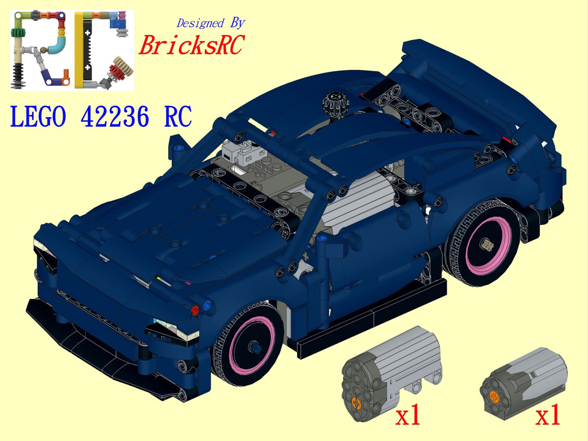 [Instructions] Motorize LEGO 42236 Custom Garage Ford Mustang GT Car(M Motor*1 Driving)