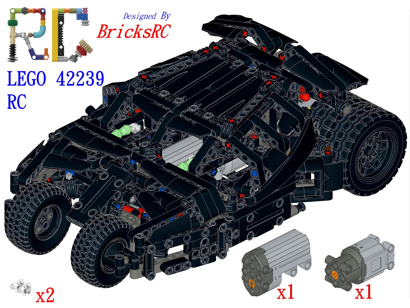 [Instructions] Motorize LEGO 42239 Batmobile Tumbler(L Motor*1 Driving)