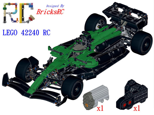 [Instructions] Motorize LEGO 42240 Aston Martin Aramco AMR25 F1 Car(Buggy[BuWizz] Motor Driving, gearbox and engine retained)