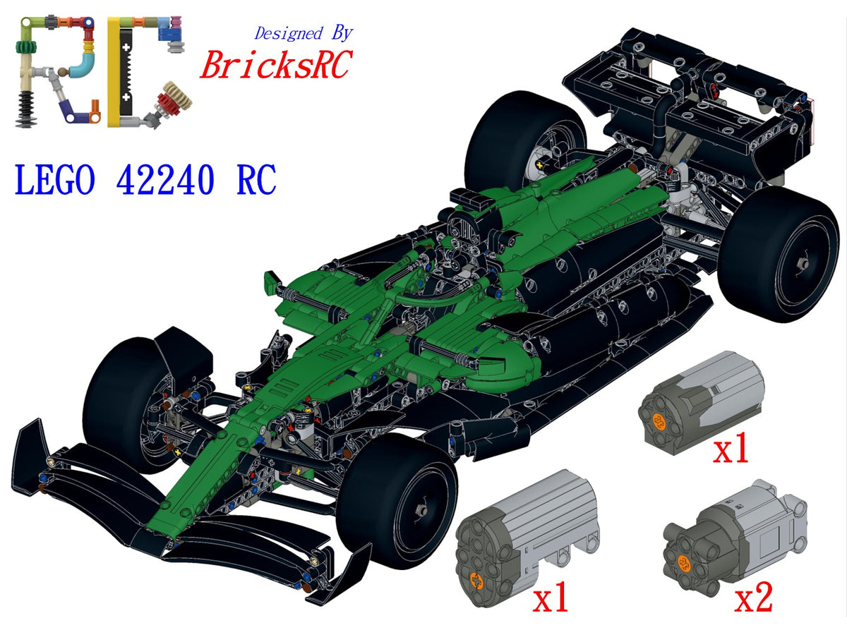 [Instructions] Motorize LEGO 42240 Aston Martin Aramco AMR25 F1 Car(L Motor*2 Driving)