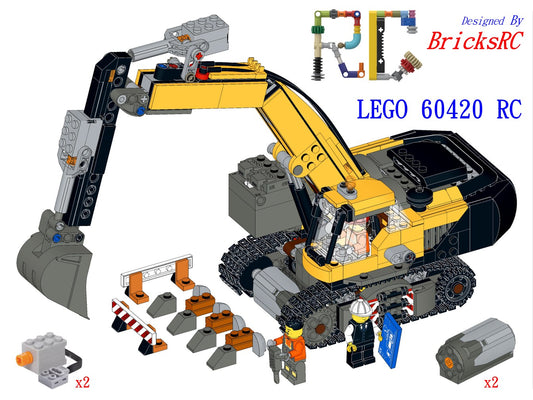 [Instructions] Motorize LEGO 60420 Yellow Construction Excavator