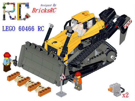 [Instructions] Motorize LEGO 60466 Yellow Bulldozer CaDA Micro Motor*2 Driving