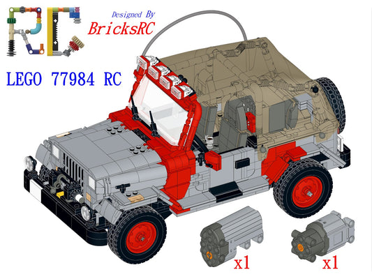 [Instructions] Motorize LEGO 77984 Jurassic Park Jeep Wrangler(L Motor*1 Driving)